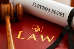 Image of personal injury law gavel and book