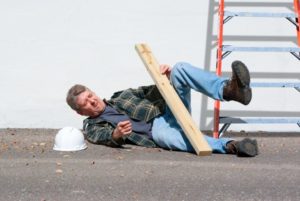 Image of man who'd fallen off a ladder