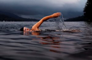 Image of man swimming