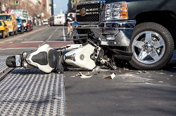 image of a motorcycle accident