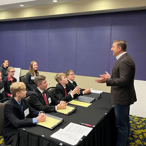Tim Semelroth as a mock trial coach