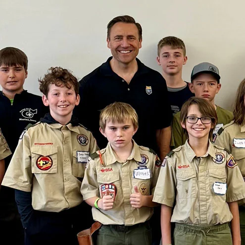 Tim Semelroth as a scout leader