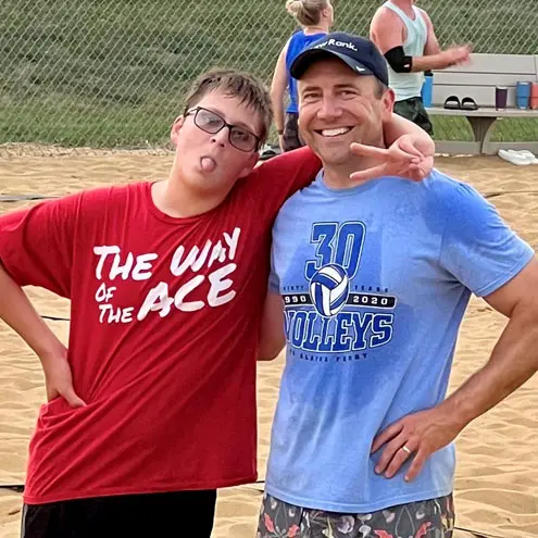 Tim Semelroth as a volleyball player